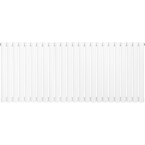 Radiatore Orizzontale Design Ovale Colonna Singola Bianco 600x1440 mm