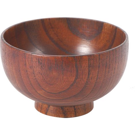 Reisschale aus Holz für Obstsalat und Nudeln, Küchenutensil und Aufbewahrung von Lebensmitteln, 12 cm (1/5)