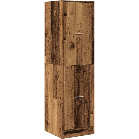 Armario boticario vintage práctico para guardar cosas 40 x 41 x 144 cm madera de ingeniería acabado envejecido 020055665 (1/5)