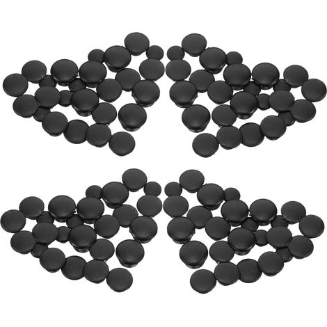Bouchons ronds en plastique idéaux 200 tailles noirs trous de meubles (1/5)