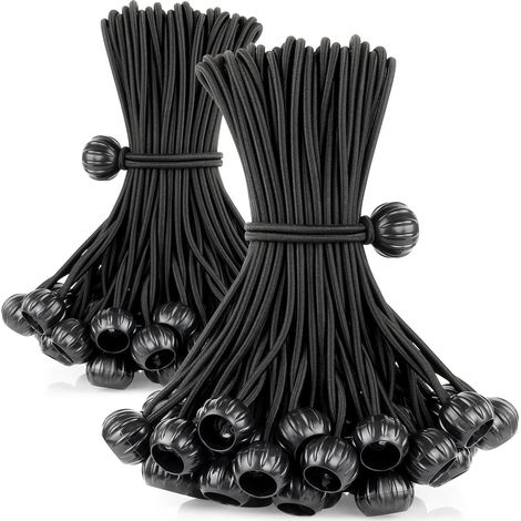 100x Kugelspanner 15,2cm Schwarz Planenspanner für Zelt Plane (1/5)