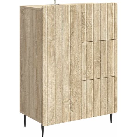 vidaXL  Sideboard  Sonoma Oak 66 x 34.5 x 91.5 cm Engineered Wood