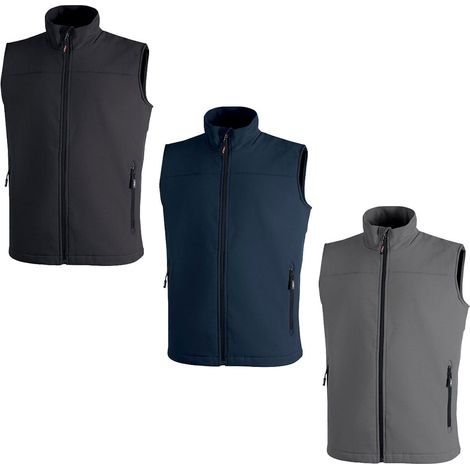 U-power WIN231GI Dublino Gilet da Lavoro Softshell Mechanical Stretch 100% Poliestere Traspirante Antivento Idrorepellente colore Grigio Iron