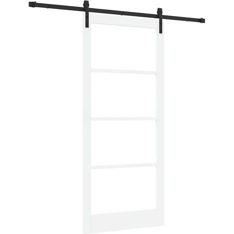 Maison Exclusive - Schiebetür ORKDAL Weiß und Schwarz 93 x 211 cm