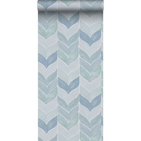 papier peint motif graphique bleu - Sanders & Sanders (1/5)
