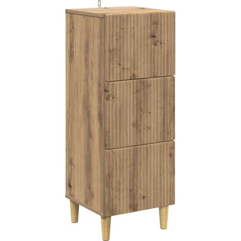 vidaXL  Drawer Cabinet  Artisan Oak 33 x 34.5 x 90 cm Engineered Wood