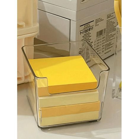 2 boîtes de rangement transparentes pour tiroirs, destinées à l'organisation du bureau – Boîte à petits compartiments empilable pour trier et mélanger vos articles. (1/5)