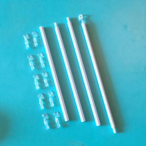 117 cm (46 Zoll) weißes, umweltfreundliches PP-Verbindungsstangen-Set für Jalousienstangen (1/5)