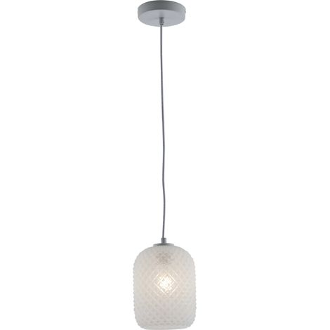 "Sospensione ASHFORD in vetro bianco 150x20 cm."