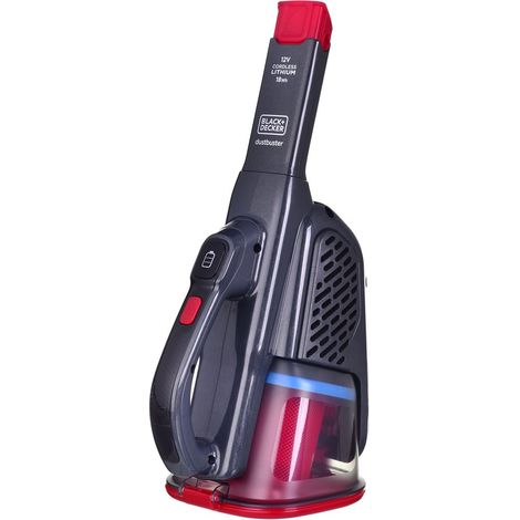BLACK+DECKER BHHV315B-QW - Aspiradora de mano sin cable, 12V (18Wh), Práctica y ergonómica, Cable de extensión integrado, 700 ml, Panel LED, Filtro lavable