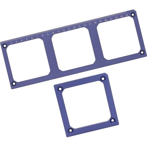 Gabari perçage boîte encastrée 86 prise murale, modèle coupe fil électrique aluminium, 2 gabarits + 8 vis (1/5)