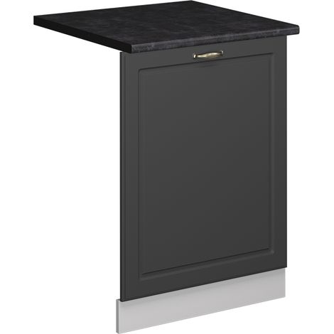 Panel frontal del lavavajillas Fame-Line, Antracita-Oro Landhaus, 60 cm , ET Antracita, Vicco (1/5)