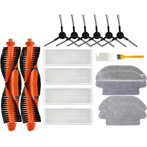 Filtres et brosses latérales pour aspirateur robot-laveur Xiaomi Mijia Mi Robot Vacuum-Mop Pro STYTJ02YM 2S / 3C / Conga 3490 Viomi V2 PRO V3 SE (1/5)