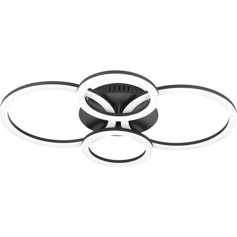 Eglo connect z Smart-Home LED soffitto Paranday-Z, ZigBee, app e controllo vocale Alexa, colore luce regolabile (bianco caldo o freddo), dimmerabile, lampada in bianco nero, 62 x 45 cm (1/5)