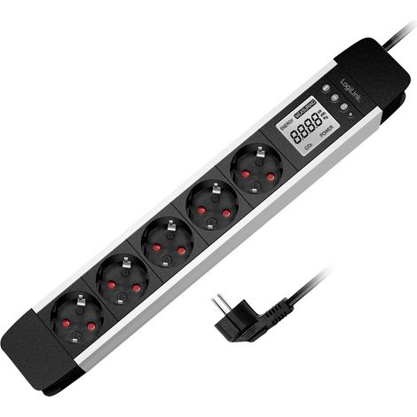 LOGILINK Steckdosenleiste LPS286, 5-fach, Display, Echzeit Energieverbrauch (1/5)