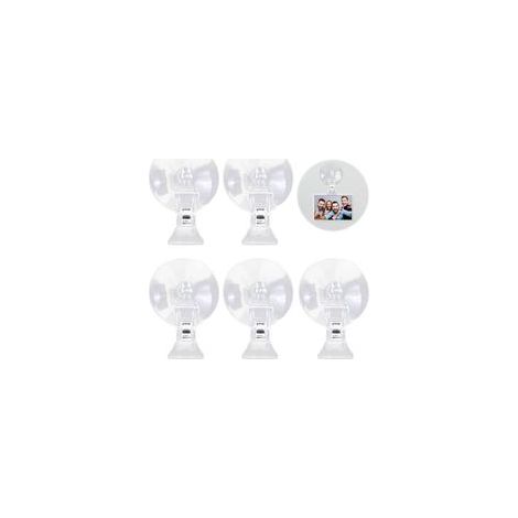 5 Clips Ventouse Transparent avec Crochet, Support Robuste pour Vitre, Aquarium et Cuisine, Fixation Durable et Pratique (1/4)