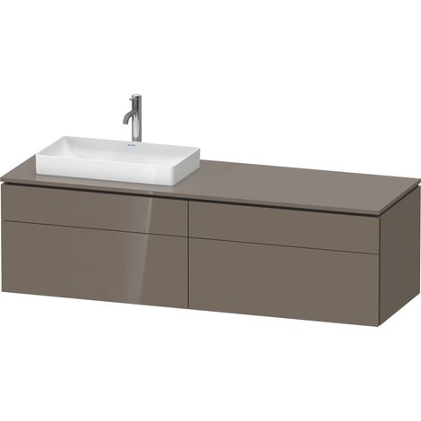 Duravit L-Cube Meuble sous-lavabo en console suspendu, avec plan (1/3)