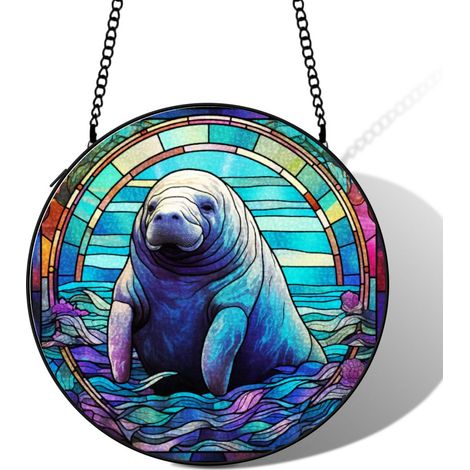 Suspension vitrail cardinal attrape-soleil 25 cm décoration fenêtre cadeau intérieur (1/5)