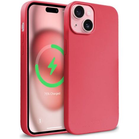 Coque de téléphone - Crong - iPhone 15 - Rose - Souple - Aimants N52 intégrés (1/5)