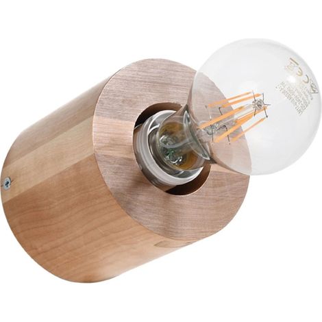 Aplique de pared Lion madera natural (1/5)