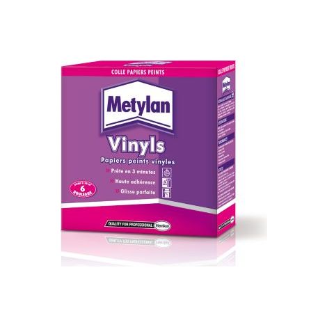 METYLAN Colle Papiers Peints Vinyls, colle à diluer pour papiers peints vinyls - Paquet 200g pour 6 rouleaux
