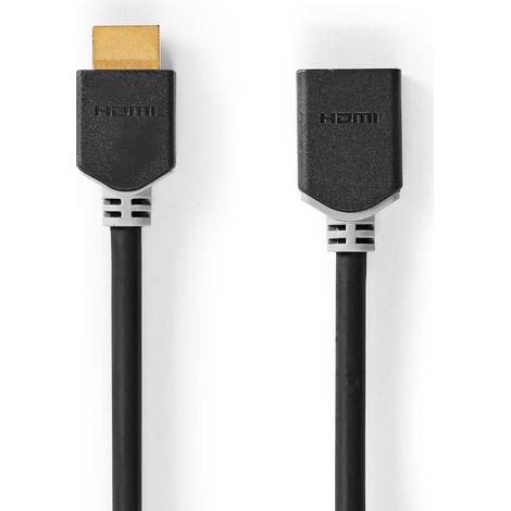 Cable hdmi de alta velocidad con ethernet contacto hdmi hdmi hola 4k60hz arco 18 gbps 200 metros redondo pvc antracita lada