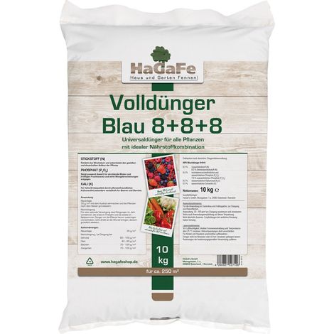 HaGaFe Volldünger Blau Blaukorn Universaldünger Rasendünger NPK Dünger 10 kg (1 x 10 kg) (1/3)