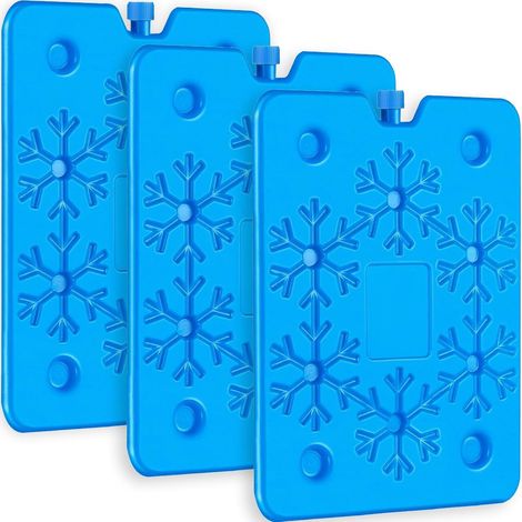 3er-Pack Kühlakkus à 800 ml für Kühlboxen, ultradünn (1,5 cm) und auslaufsicher – wiederverwendbare Kühlelemente für Camping, Picknicks und Angeln – langanhaltende Kühlung, BPA-frei (1/5)