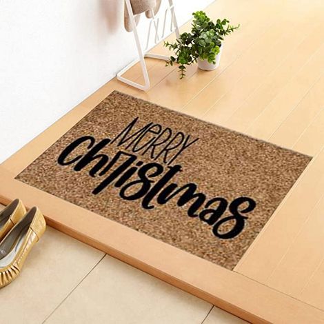 Tapis de porte Omniscient Cher Père Noël 40x60cm - Motif Noël, antidérapant, pour intérieur, extérieur, cuisine, compatible avec la décoration de Noël (1/4)