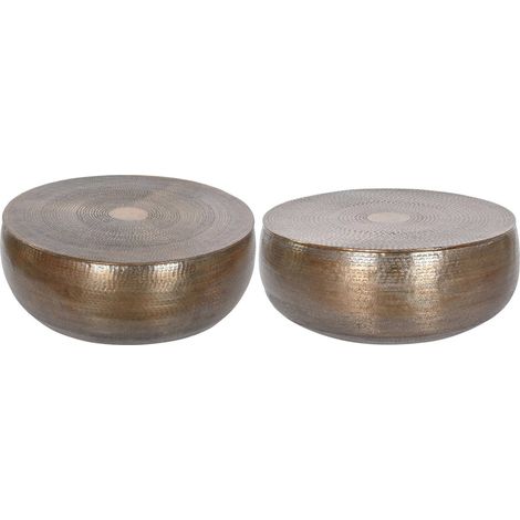 Table basse design dorée en aluminium pour salon chic - Or brillant (1/4)