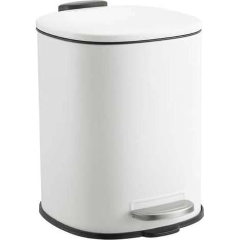 Showerdrape Capri White 3L Bathroom Pedal Bin (1/2)