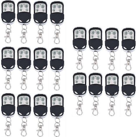 Lot de 20 télécommandes RF 433 MHz à 4 canaux avec boutons, pour clé de voiture, ouvre-porte de garage et duplicata automatique de portail électronique. (1/5)