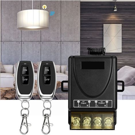Interruptor de control remoto inalámbrico de alta potencia de 433 MHz, control remoto RF AC 220V/240V/110V 30A para luces, bombas de agua, electrodomésticos y riego agrícola.