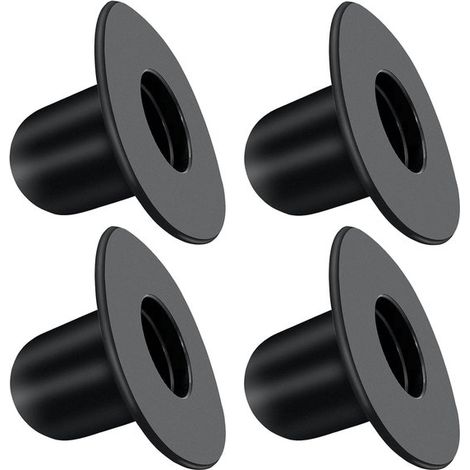 Lot de 4 bouchons de remplacement pour piscine – Noirs – Filtre pompe – Joint étanche – Piscine (1/4)