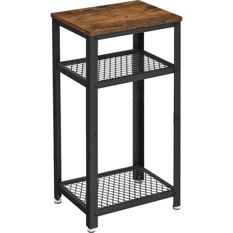 Tavolino alto stile industriale rustico con ripiani a griglia LET75BX (1/5)