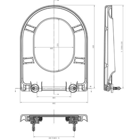 Abattant Alterna DAILY O pour cuvette suspendue standard