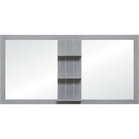 Espejo suspendido LUZIA L.120 x H.60 cm frêne gris (1/2)