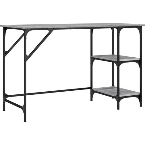 Maison Exclusive - Schreibtisch Grau Sonoma 120x50x75 cm Metall H