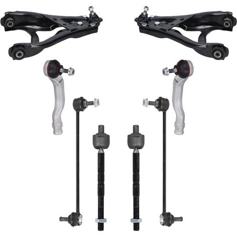 KIT BRACCIO OSCILLANTE 8 PEZZI COMPATIBILE CON RENAULT ARKANA I (LCM, LDN) 1.3 TCe 160 / Kit Sospensione Completo OE/OEM / Bracci Oscillanti + Testine Sterzo / Sostituzione Diretta OEM