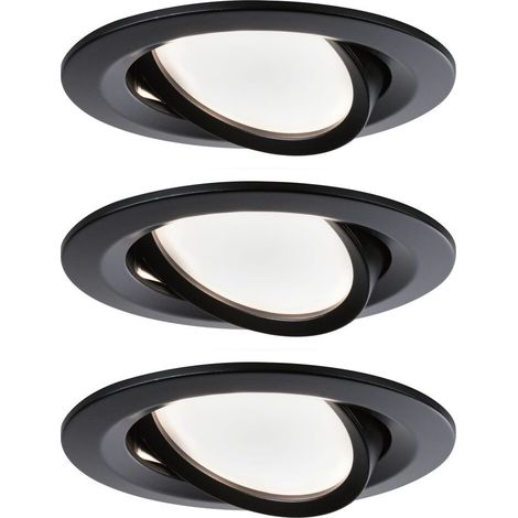 Paulmann 94471  LED-Einbauleuchte 3er Set  LED  18 W Schwarz (matt)