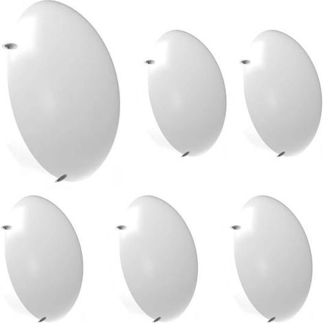 Lot de 6 Plafonniers LED Extérieurs 24W IP65 Anti-Vandale Hublot Extérieur Plafonnier Blanc - Blanc chaud - 3000K (1/5)