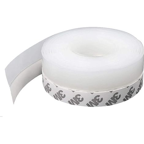 Joint Porte,Bande Etancheite Autocollante de Porte Joint Fenetre en Silicone pour Vitrées,Anti Souris Fourmi Cafard Insectes Imperméable,Coupe-vent,Antipoussière,Anti-bruit(Transparent 25mm x 5m)
