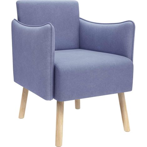 Sedia d'accento Blu jeans Tessuto vidaXL (1/5)