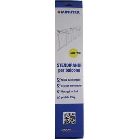 STENDIBIANCHERIA DA BALCONE ASTE FISSE CF 2 PZ