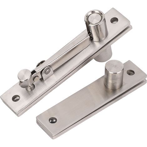 Charnière pivotante, Rotation à 360 degrés, charge de 300lb, porte dissimulée en acier inoxydable pour portes à cadre en bois et en aluminium (1/5)
