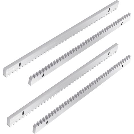 SWANEW 4X 50 cm metro di cremagliera aggiuntiva per cancelli scorrevoli Cremagliera Operatore Ferro 2 metri di lunghezza set 10mm universale (1/5)