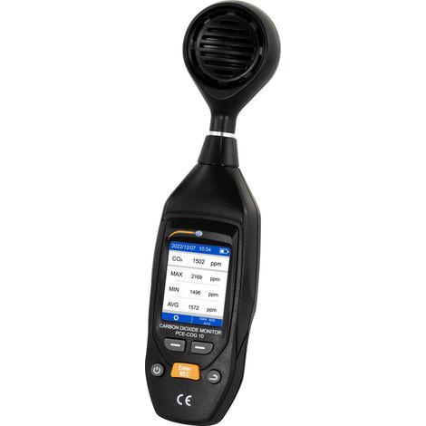 Appareil de mesure du CO2 PCE Instruments PCE-COG 10 0 - 9999 ppm avec fonction thermométrique, avec fonction enregistr (1/5)