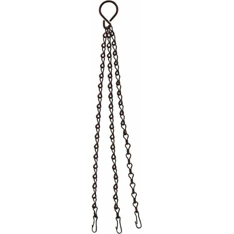 Ersatzkette für Hängeampel, 45 cm mit Haken, schwarz