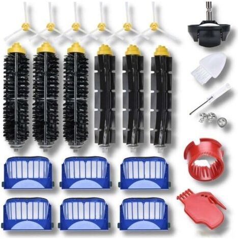 Lot de 23 pièces de rechange compatibles avec les aspirateurs iRobot Roomba 692, 671, 676, 675, 645 et 655 (ne convient pas aux autres modèles Roomba) : filtres, brosse en caoutchouc et brosse latéral (1/4)