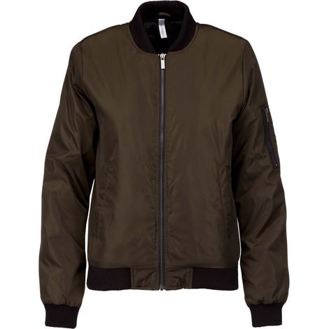 Blouson de travail bomber matelassé femme Kariban Kaki XXL.